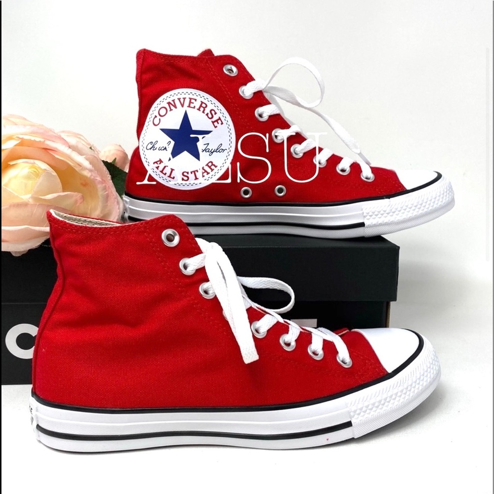 Converse Ctas HI Big Logo Red W AUTHENTIC - Picture 3 of 6